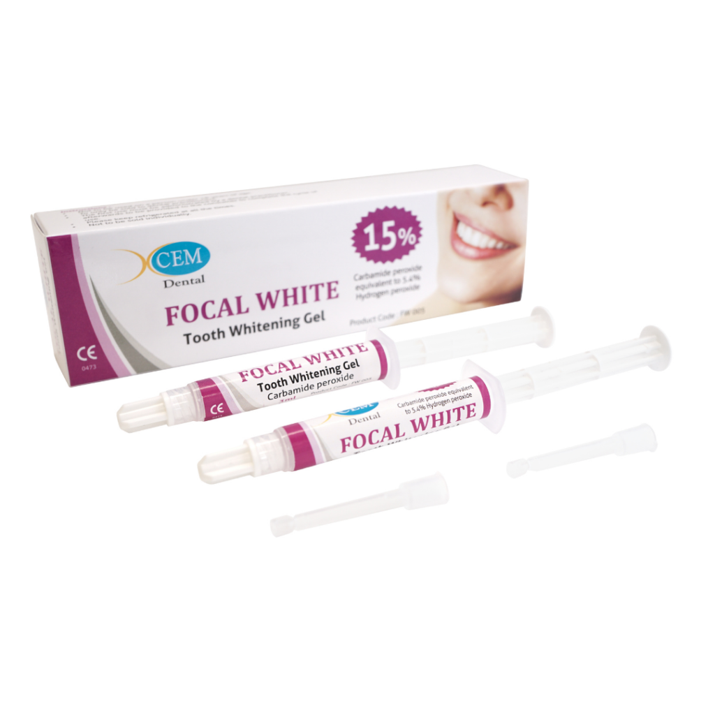 FOCAL WHITE 15% Carbamide Peroxide | 2 x 3ml Teeth Whitening Gel ...